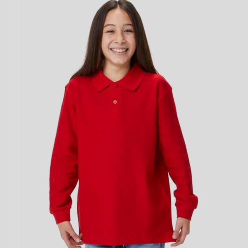 BSK210 Black Spider Polo bambino manica lunga con polsino 100% cotone Thumbnail