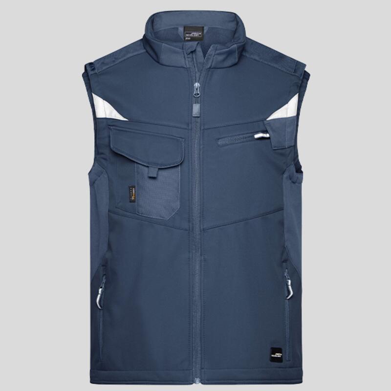JN845 James & Nicholson Gilet in softshell impermeabile con rinforzi in cordura 100% poliestere 320gr Thumbnail