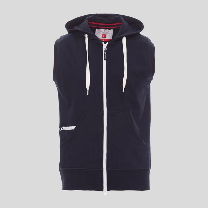 Boxer+ Payper Felpa smanicata leggera con cappuccio e zip lunga  80% cotone 20% poliestere 260gr Thumbnail