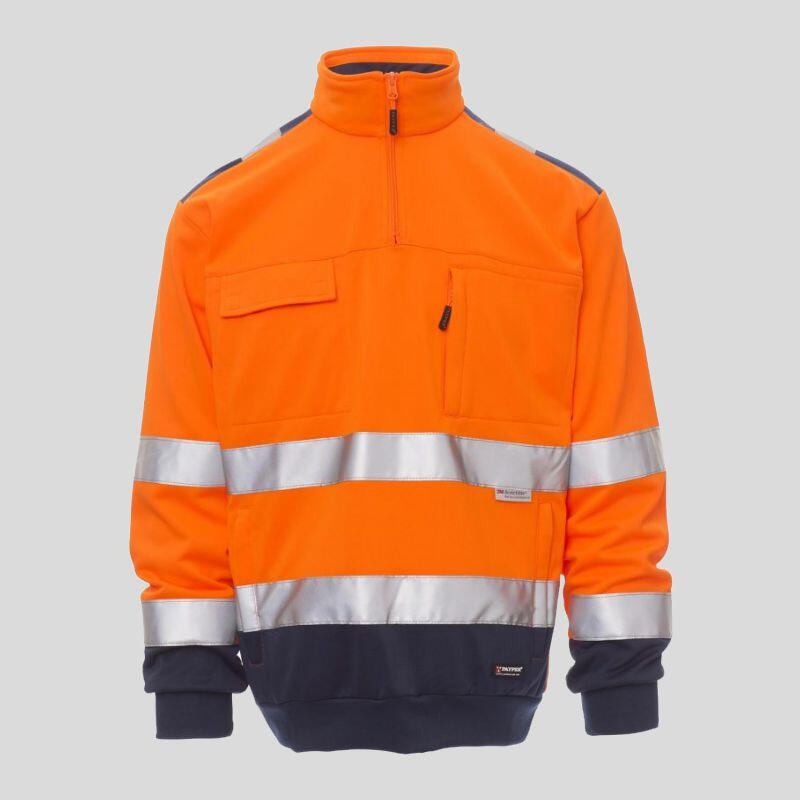 Vision Payper felpa uomo ad alta visibilità 100% poliestere 240gr EN ISO 20471 CL. 2 HV Thumbnail