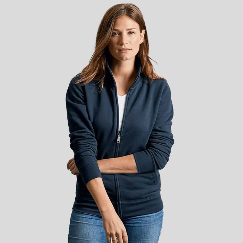 R267F Russell Authentic Felpa donna e zip lunga e collo alto 80% cotone 20% poliestere 280gr Thumbnail