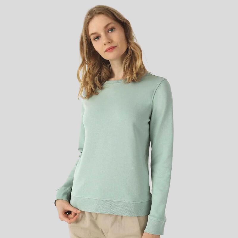 WW32B B&C Organic Felpa donna leggera girocollo Body Fit 80% cotone OCS 20% poliestere ricicl Thumbnail