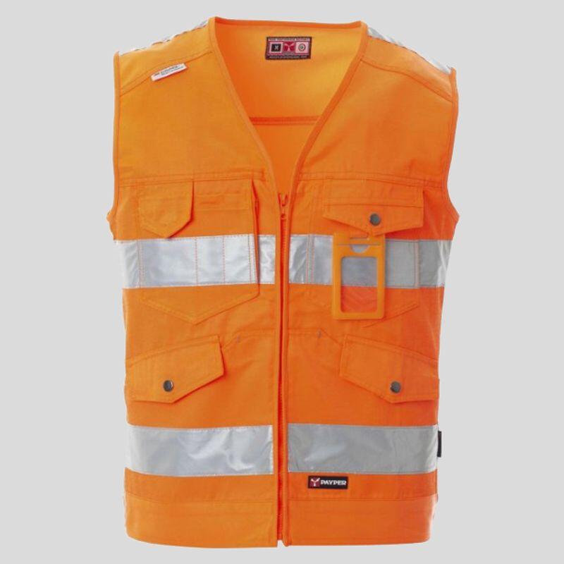 Master Payper Gilet alta visibilità EN ISO 20471 CL2 modello jeans 50% cotone 50% poliestere 240gr Thumbnail