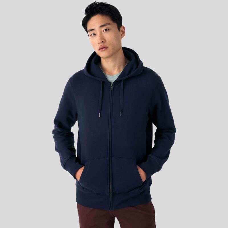 WU03K B&C Felpa unisex con cappuccio zip lunga 80% Cotone ring-spun pettinato 20% Poliestere 280gr Thumbnail