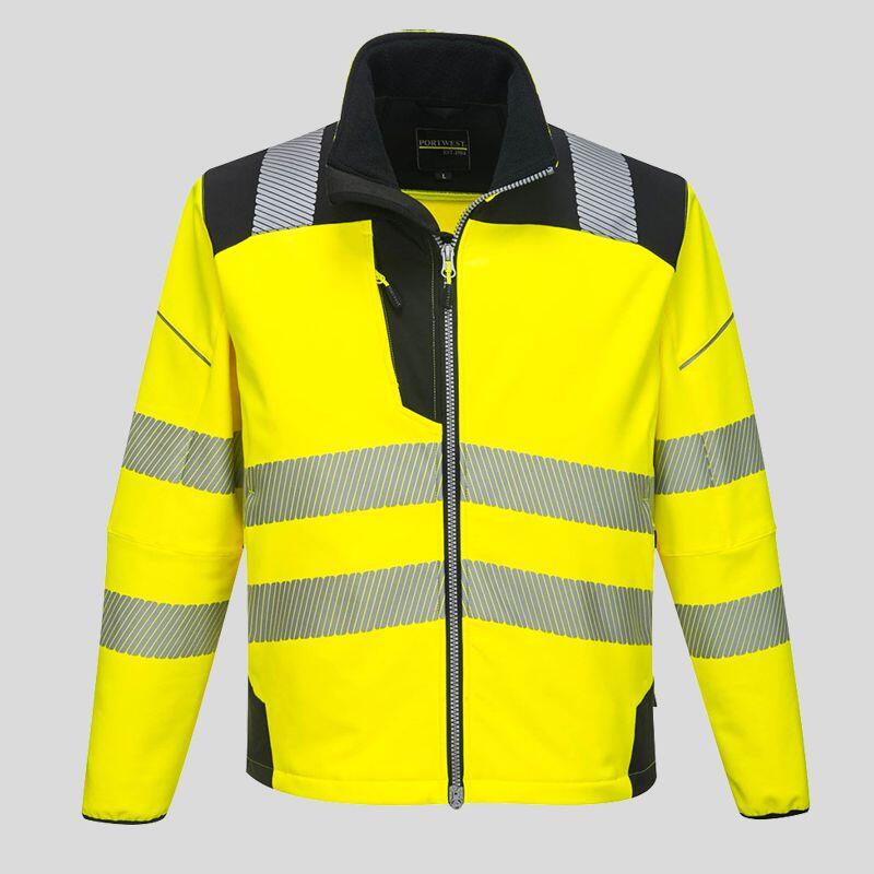 T402 PortWest Giacca Softshell bicolore certificata EN20471 CL 3 Thumbnail