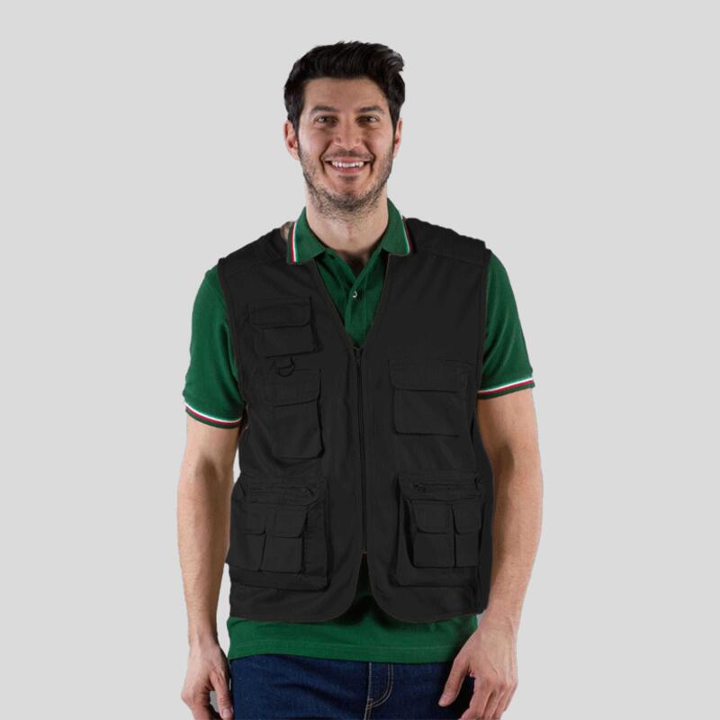 BS510 Black Spider Gilet estivo multitasche chiusura con zip 65 cotone 35% poliestere, 210gr Thumbnail