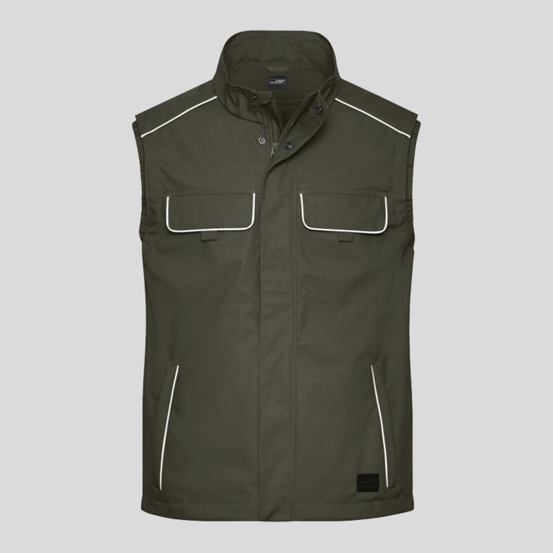 JN881 James&Nicholson Gilet da lavoro leggero interno interlock, antivento e idrorepellente Thumbnail