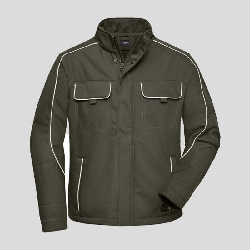 JN884 James&Nicholson Giacca in softshell da lavoro resistente antivento e idrorepellente interno micropile Thumbnail