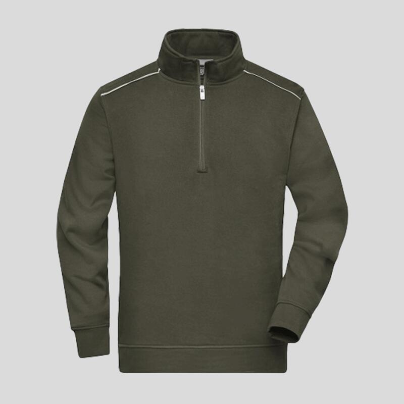 JN895 James&Nicholson felpa da lavoro unisex zip corta felpata internamente lavabile a 60° Thumbnail