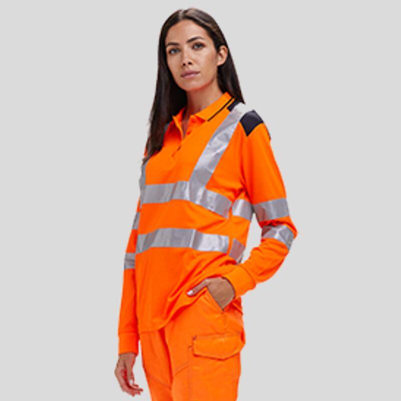 Guard+ Winter Lady Polo manica lunga da donna alta visibilità bicolore EN ISO 20471 CL.2 Thumbnail