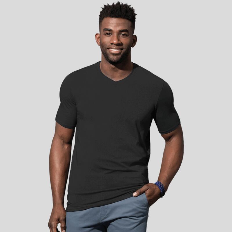 ST9610 Stedaman Clive V-Neck T- shirt da uomo scollo V Slim Fit  95% cotone 5% elastane 170g Thumbnail