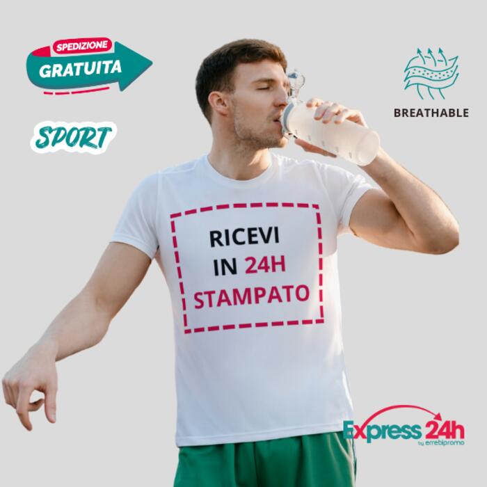 Maglietta sportiva uomo personalizzata - Stampa Logo, Nome e Numero Ricevi in 24 ore Thumbnail